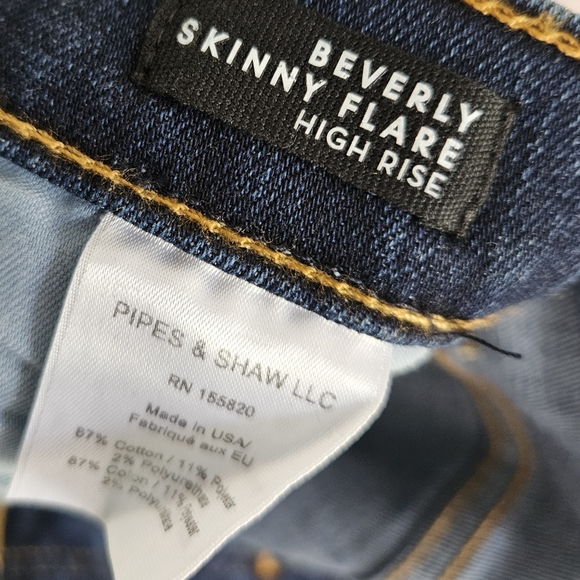 Veronica Beard Beverly Skinny Flare Hifh Rise Jeans - Picture 4 of 5